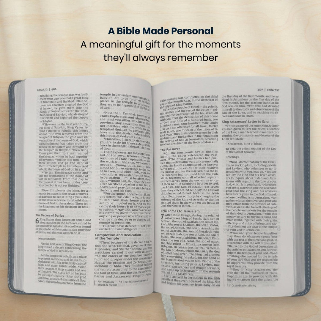 Custom Personalized Church Bible NIV Teen Bible Medium Print | Blue - Shepherds Shelf