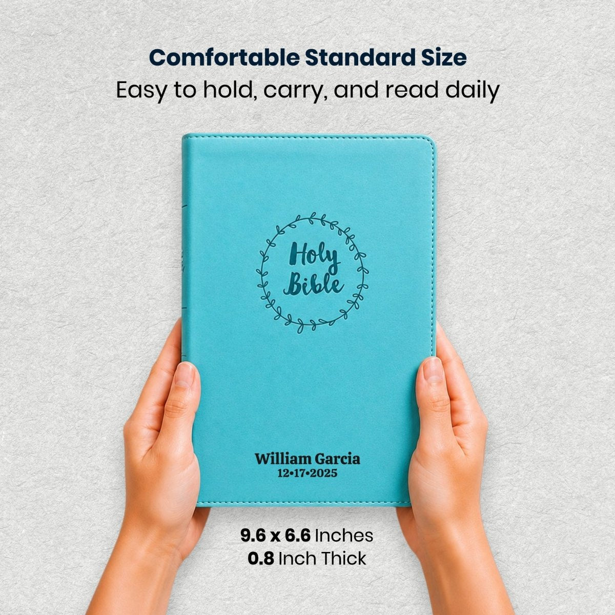Custom Personalized Church Bible NIV Thinline Bible Large Print | Teal - Shepherds Shelf