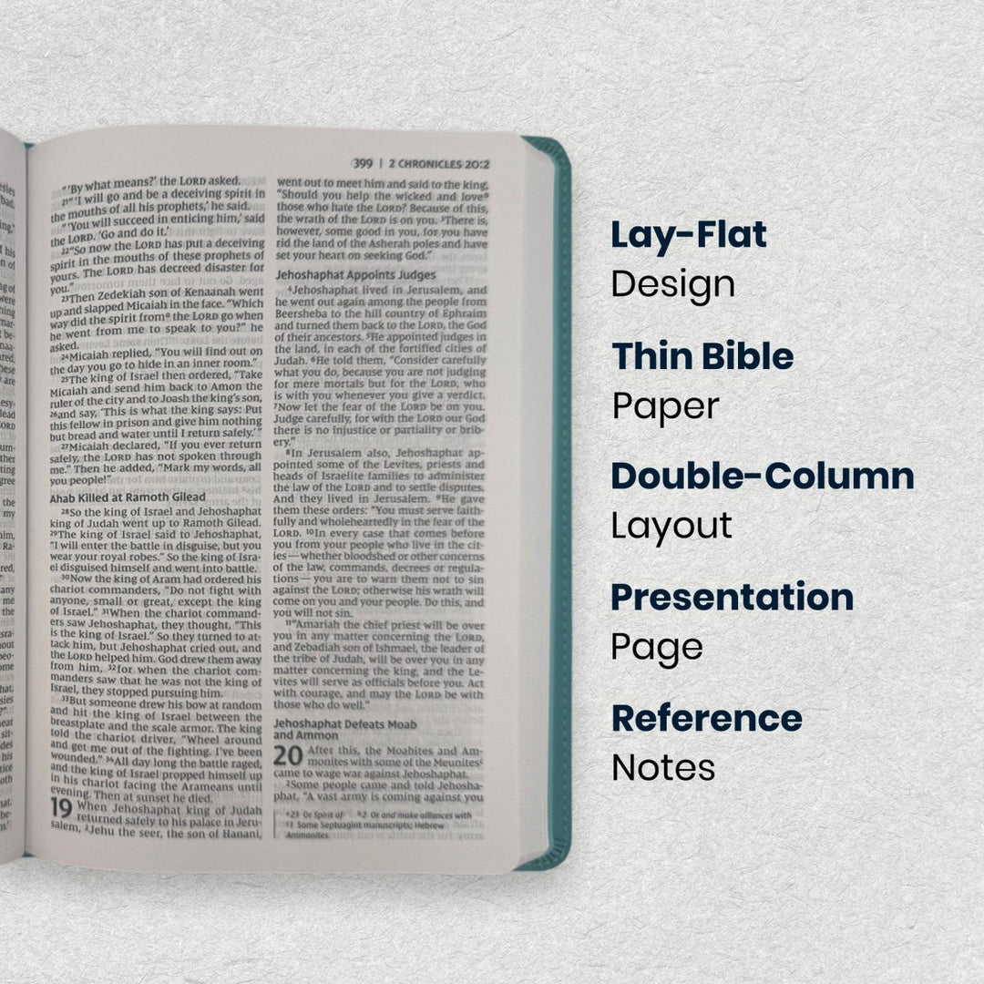 Custom Personalized Church Bible NIV Thinline Bible Large Print | Teal - Shepherds Shelf