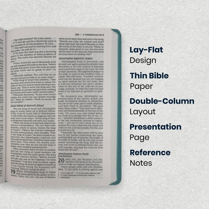Custom Personalized Church Bible NIV Thinline Bible Large Print | Teal - Shepherds Shelf