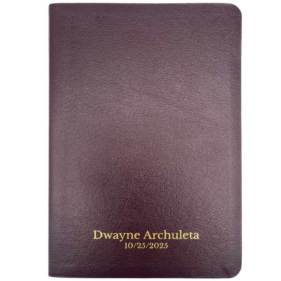 Custom Personalized Church Bible NIV Thinline Reference Bible Medium Print | Burgundy - Shepherds Shelf