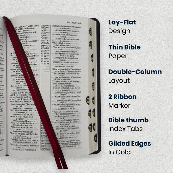 Custom Personalized Church Bible NIV Thinline Reference Bible Medium Print | Burgundy - Shepherds Shelf