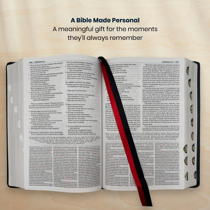 Custom Personalized Church Bible NKJV All-in-One Study Bible Medium Print | Black - Shepherds Shelf