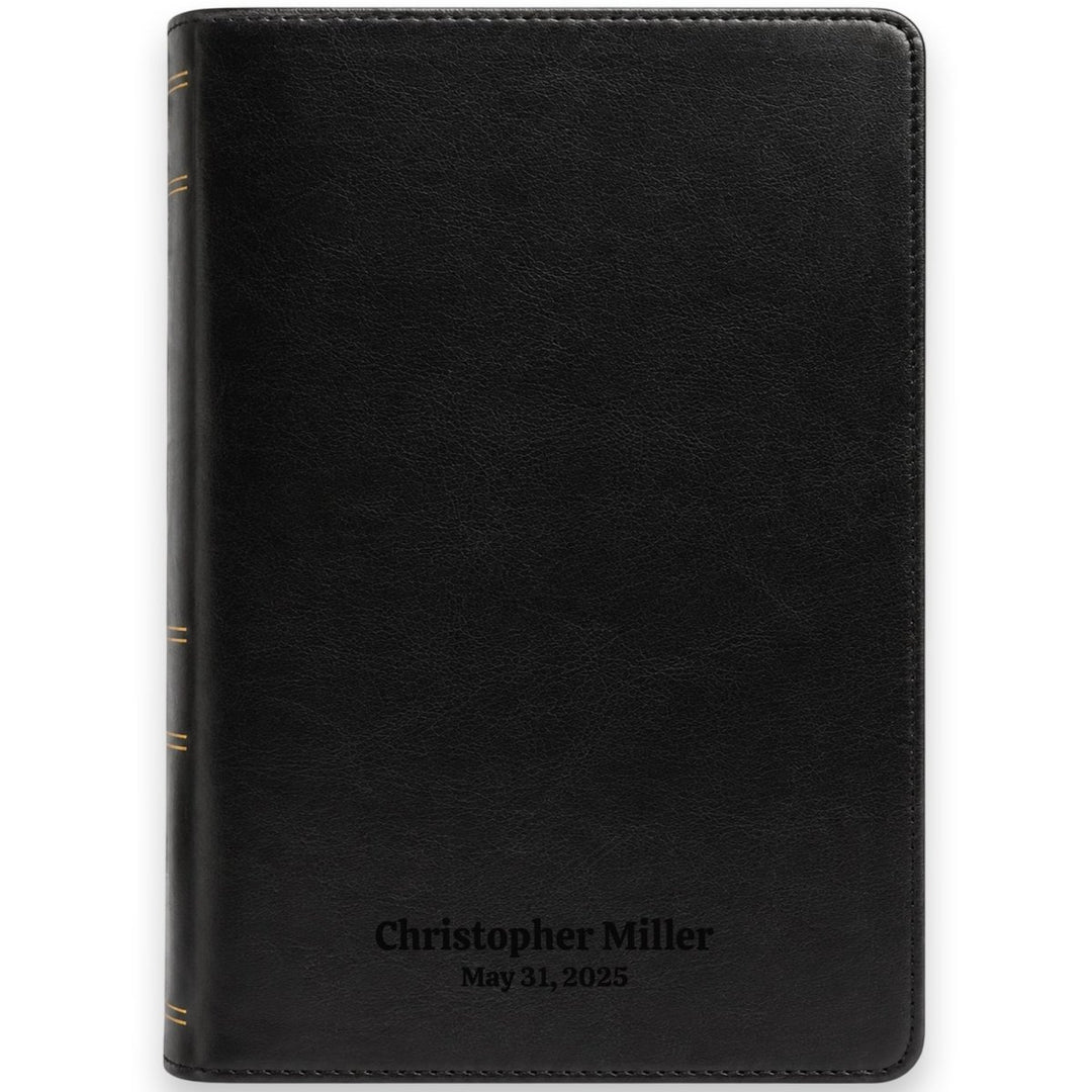 Custom Personalized Church Bible NKJV All-in-One Study Bible Medium Print | Black - Shepherds Shelf