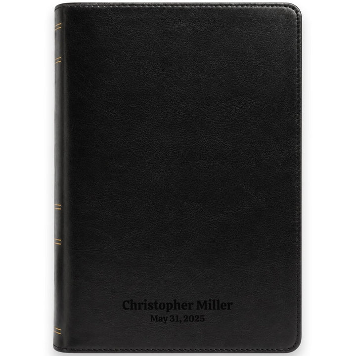 Custom Personalized Church Bible NKJV All-in-One Study Bible Medium Print | Black - Shepherds Shelf