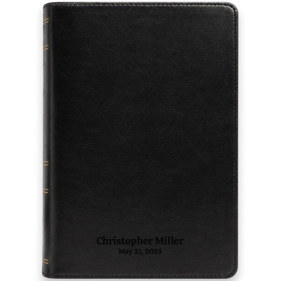 Custom Personalized Church Bible NKJV All-in-One Study Bible Medium Print | Black - Shepherds Shelf