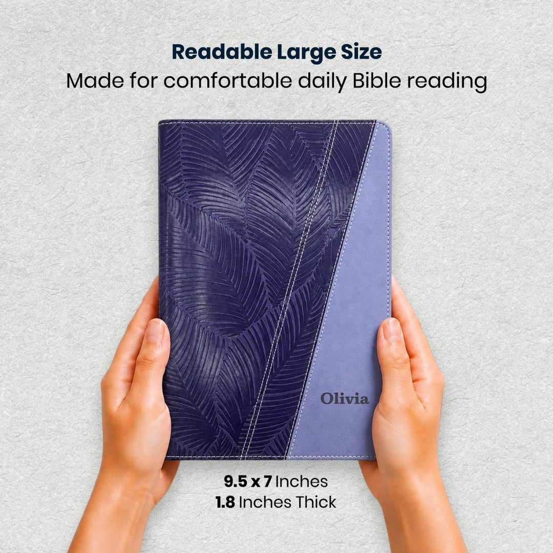 Custom Personalized Church Bible NKJV All-in-One Study Bible Medium Print | Purple - Shepherds Shelf