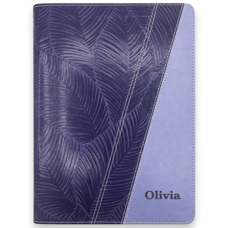Custom Personalized Church Bible NKJV All-in-One Study Bible Medium Print | Purple - Shepherds Shelf