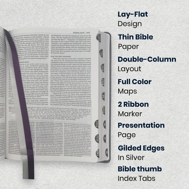 Custom Personalized Church Bible NKJV All-in-One Study Bible Medium Print | Purple - Shepherds Shelf