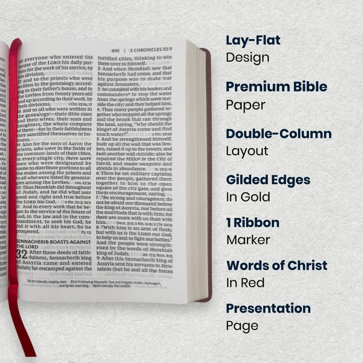 Custom Personalized Church Bible NKJV End-of-Verse Reference Bible Giant Print | Brown - Shepherds Shelf