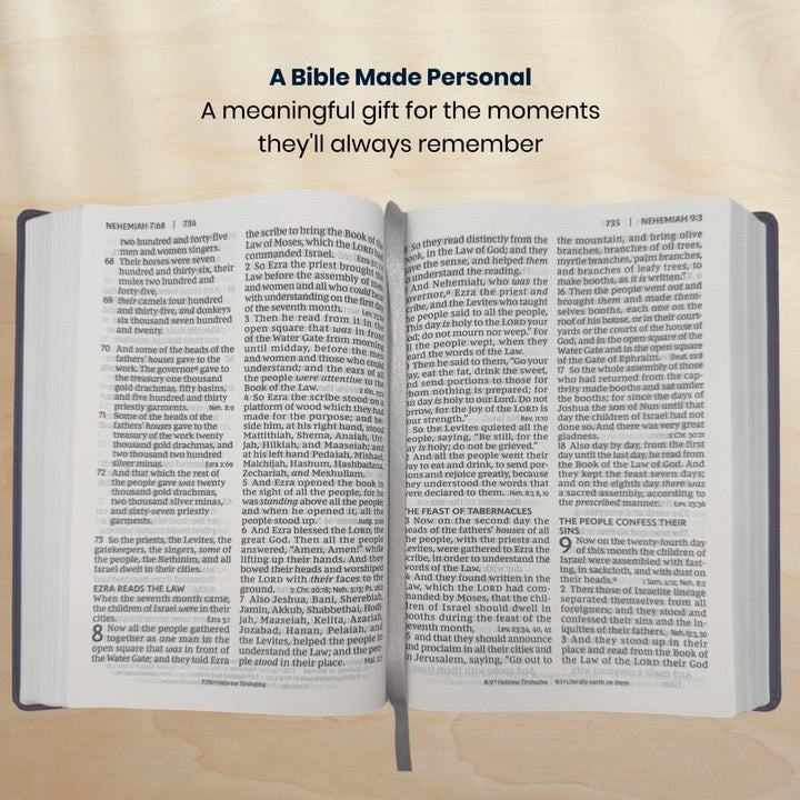 Custom Personalized Church Bible NKJV End-of-Verse Reference Bible Giant Print | Purple - Shepherds Shelf