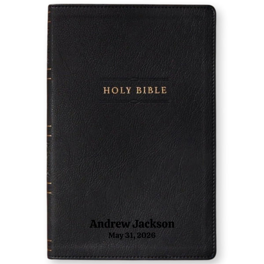 Custom Personalized Church Bible NKJV Reference Bible Large Print | Black - Shepherds Shelf