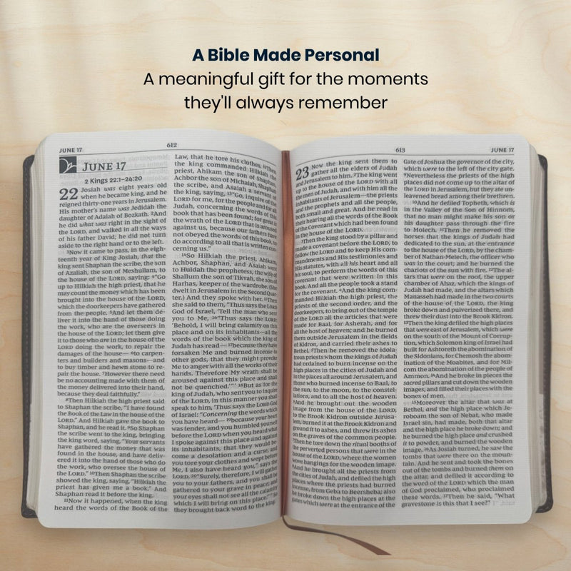 Custom NKJV Medium Print The Everyday Bible in Faux Leather Brown | Christian Gift for Everyday Faith