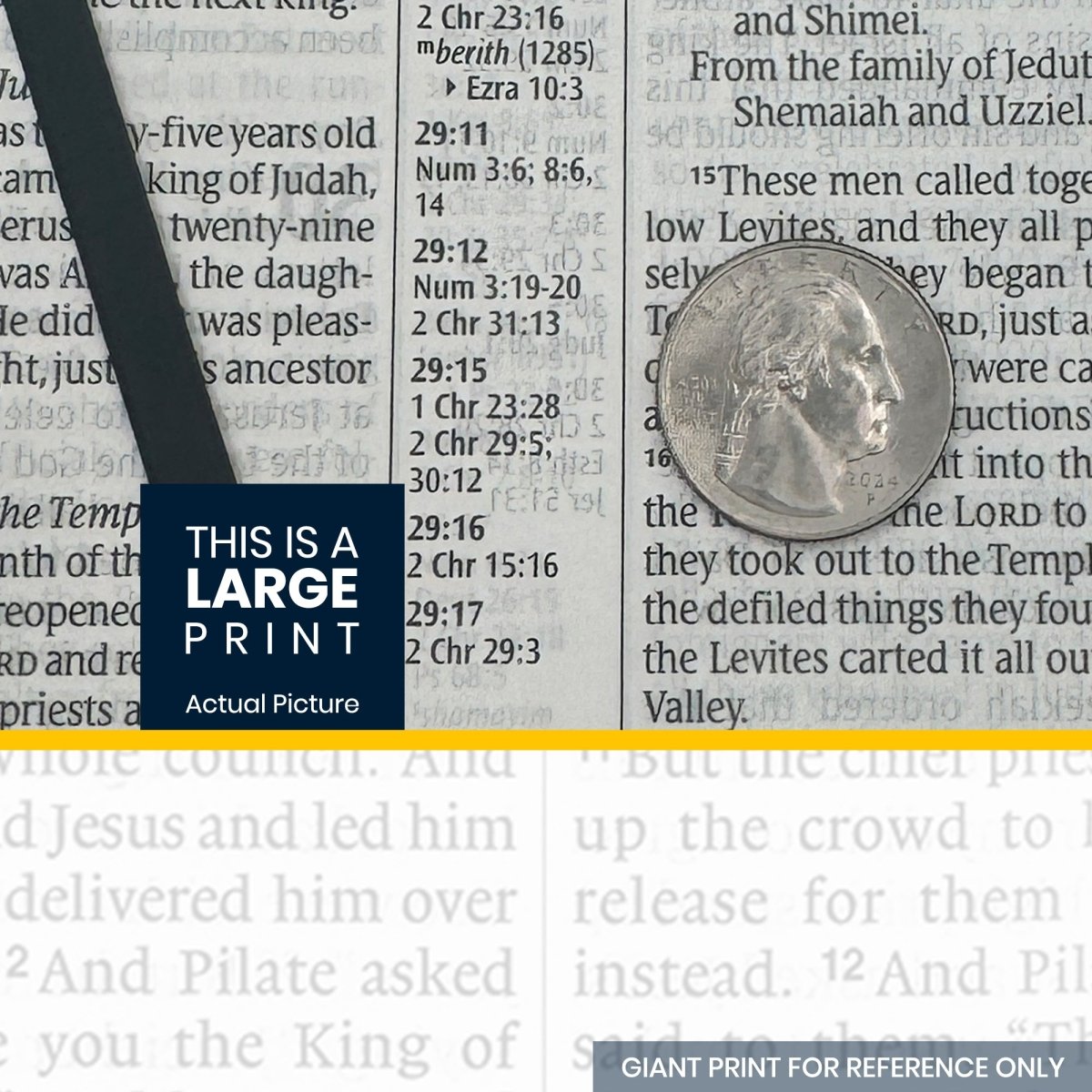Custom Personalized Church Bible NLT Center-Column Reference Bible Large Print | Black - Shepherds Shelf