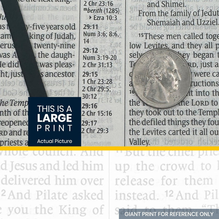 Custom Personalized Church Bible NLT Center-Column Reference Bible Large Print | Black - Shepherds Shelf