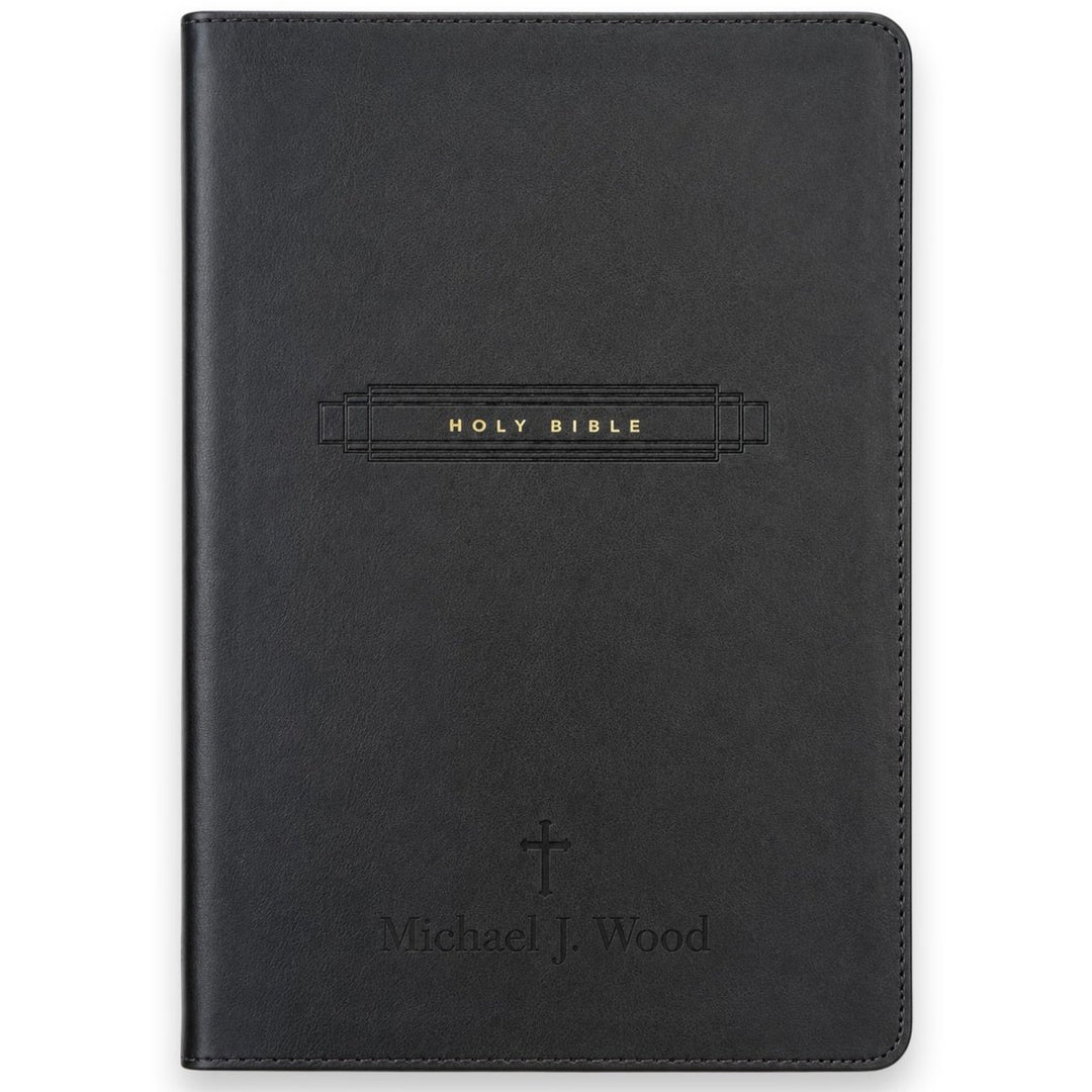 Custom Personalized Church Bible NLT Center-Column Reference Bible Large Print | Black - Shepherds Shelf