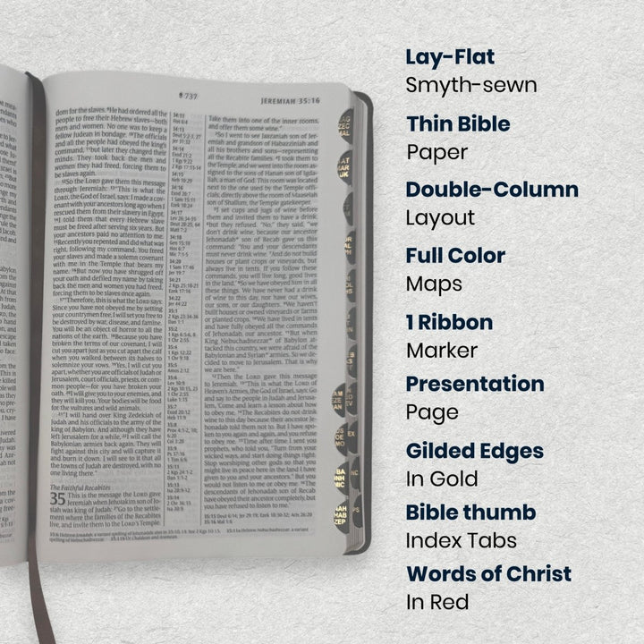 Custom Personalized Church Bible NLT Center-Column Reference Bible Large Print | Brown - Shepherds Shelf