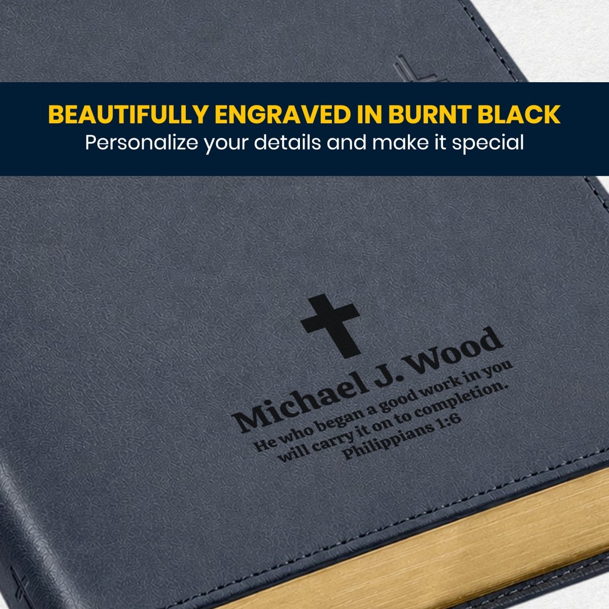Custom Personalized Church Bible NLT Large Print | Blue - Shepherds Shelf