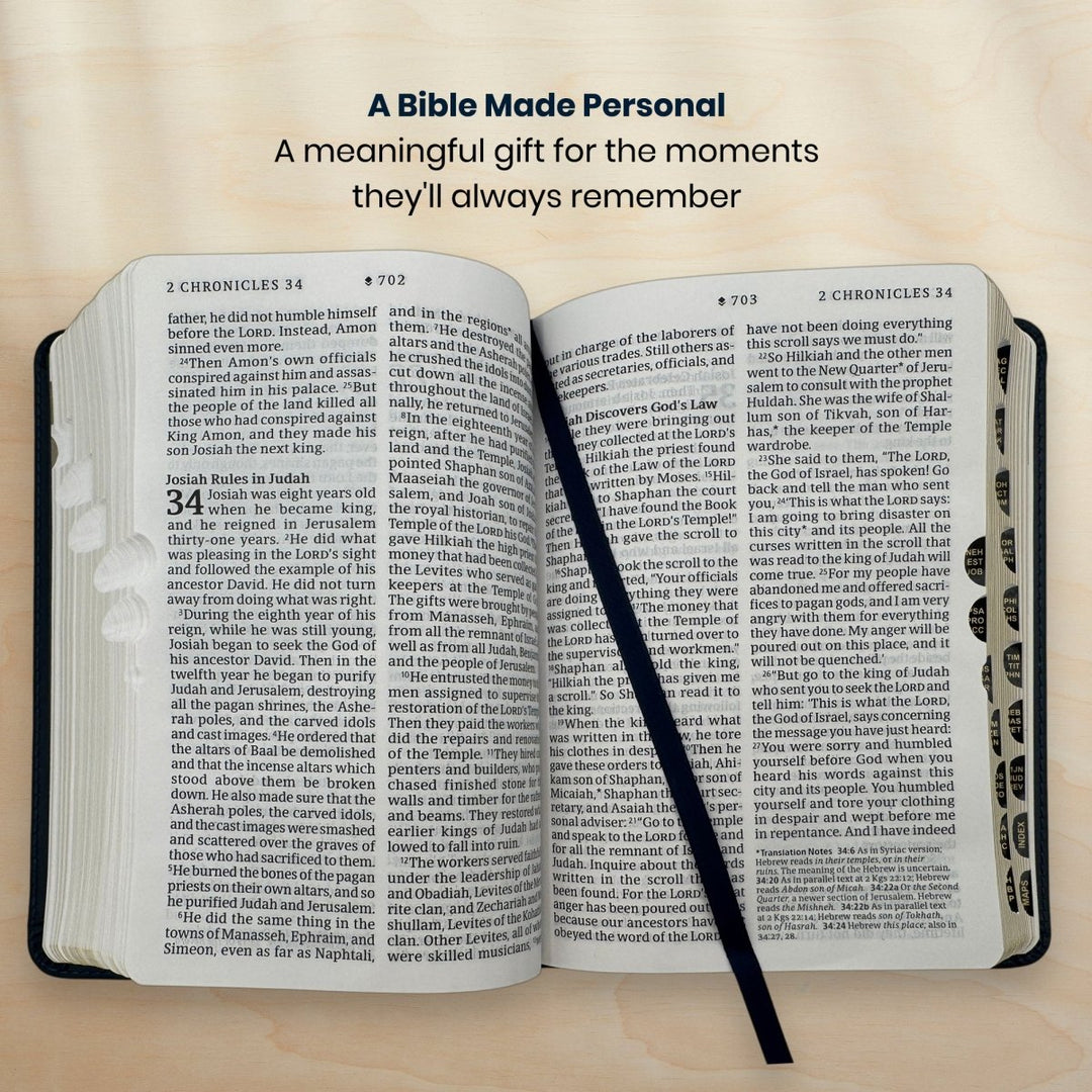 Custom Personalized Church Bible NLT Large Print | Blue - Shepherds Shelf