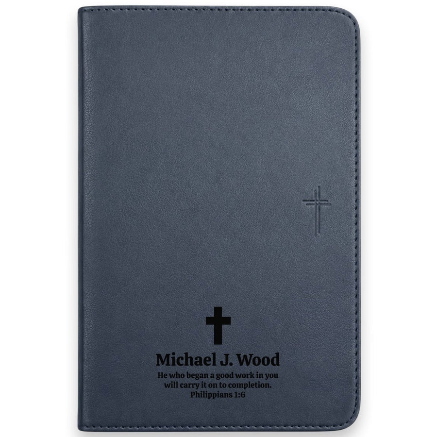 Custom Personalized Church Bible NLT Large Print | Blue - Shepherds Shelf
