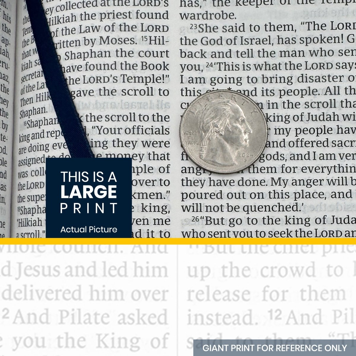 Custom Personalized Church Bible NLT Large Print | Blue - Shepherds Shelf