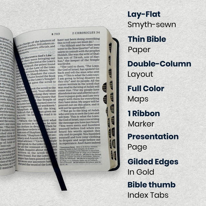 Custom Personalized Church Bible NLT Large Print | Blue - Shepherds Shelf