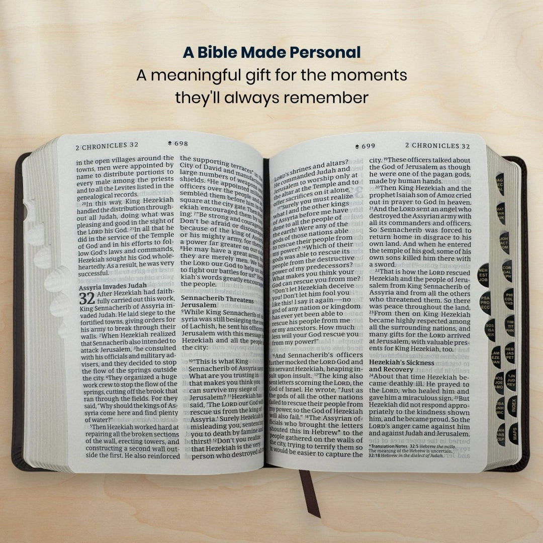 Custom Personalized Church Bible NLT Large Print | Brown - Shepherds Shelf