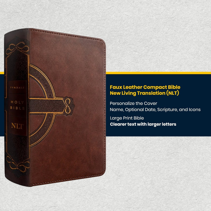 Custom Personalized Church Bible NLT Large Print | Brown - Shepherds Shelf