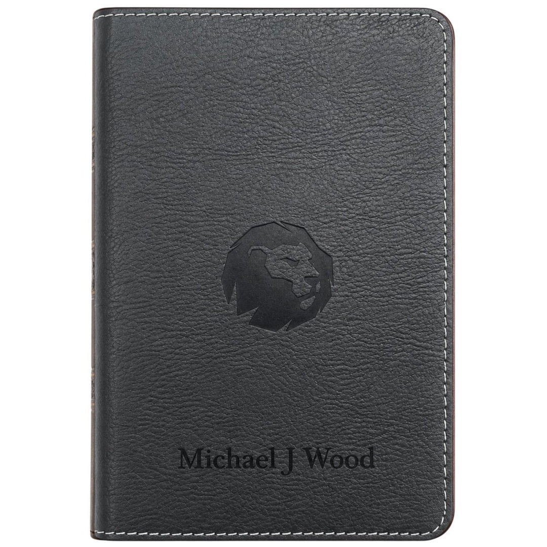 Custom Personalized Church Bible NLT Thinline Bible Extra Small Print | Black - Shepherds Shelf