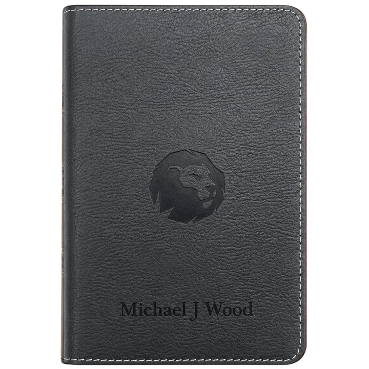 Custom Personalized Church Bible NLT Thinline Bible Extra Small Print | Black - Shepherds Shelf