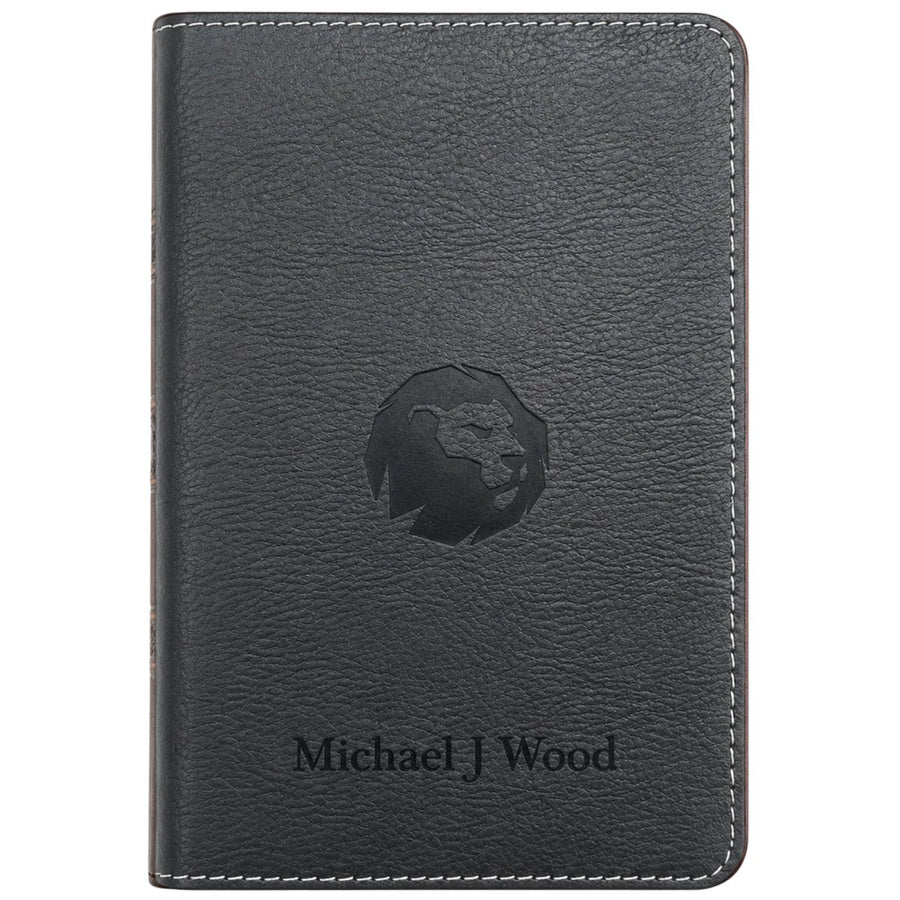 Custom Personalized Church Bible NLT Thinline Bible Extra Small Print | Black - Shepherds Shelf