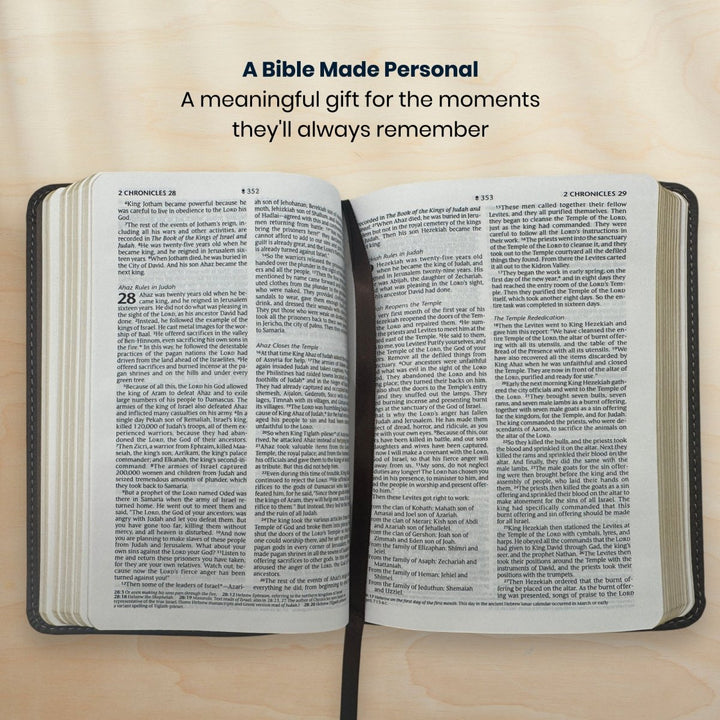 Custom Personalized Church Bible NLT Thinline Bible Extra Small Print | Brown - Shepherds Shelf