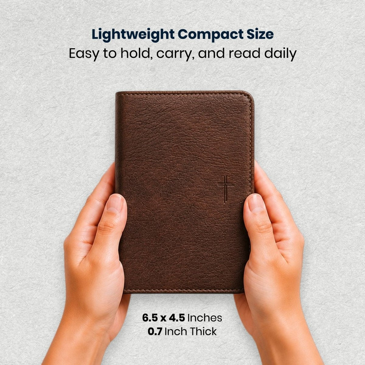 Custom Personalized Church Bible NLT Thinline Bible Extra Small Print | Brown - Shepherds Shelf