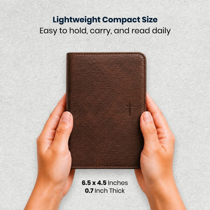 Custom Personalized Church Bible NLT Thinline Bible Extra Small Print | Brown - Shepherds Shelf