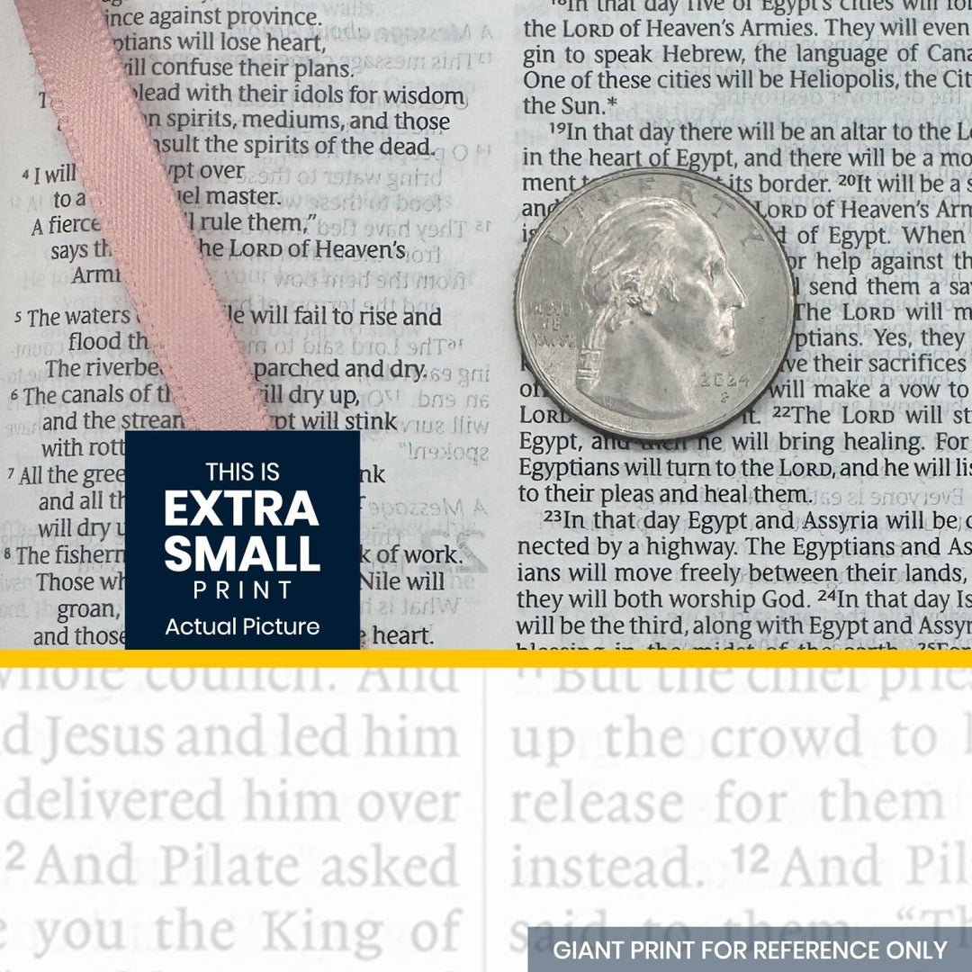 Custom Personalized Church Bible NLT Thinline Bible Extra Small Print | Pink - Shepherds Shelf