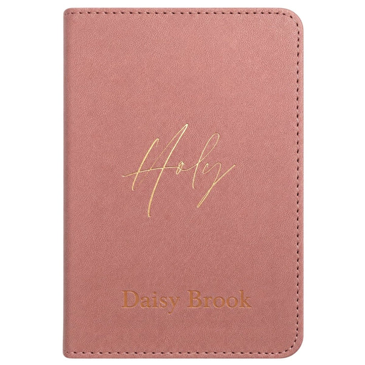 Custom Personalized Church Bible NLT Thinline Bible Extra Small Print | Pink - Shepherds Shelf