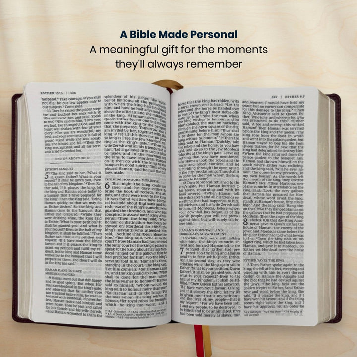 Custom Personalized Church Bible NRSV Catholic Bible Medium Print | Burgundy - Shepherds Shelf
