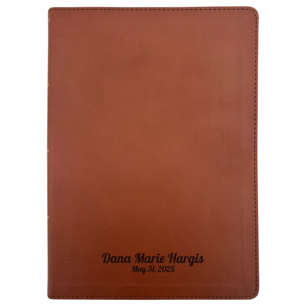 Custom NRSVUE Large Print Bible with Apocrypha in Faux Leather Brown | Christian Gift for Everyday Faith