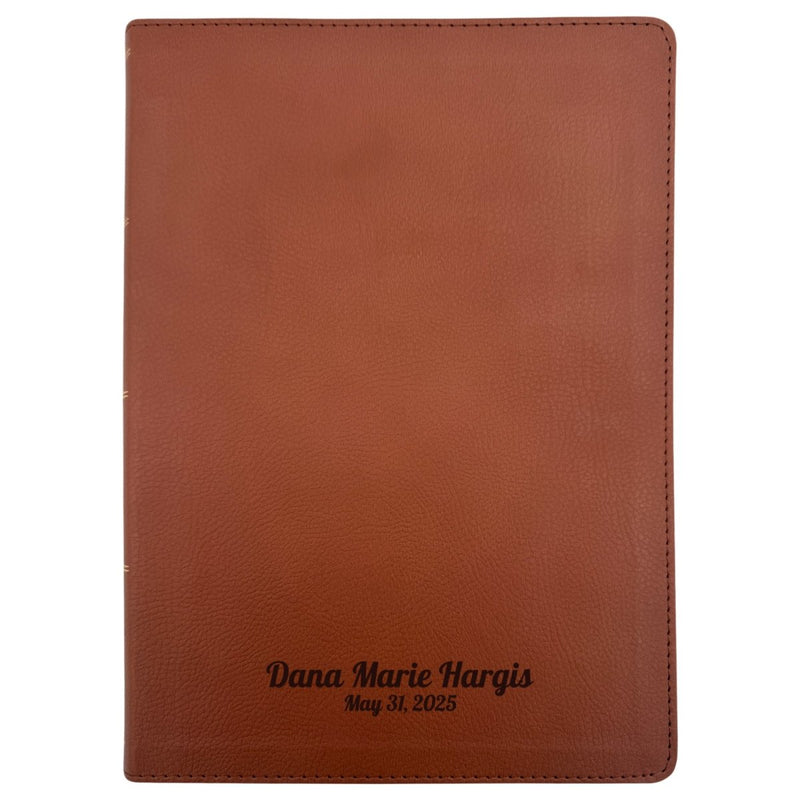 Custom NRSVUE Large Print Bible with Apocrypha in Faux Leather Brown | Christian Gift for Everyday Faith