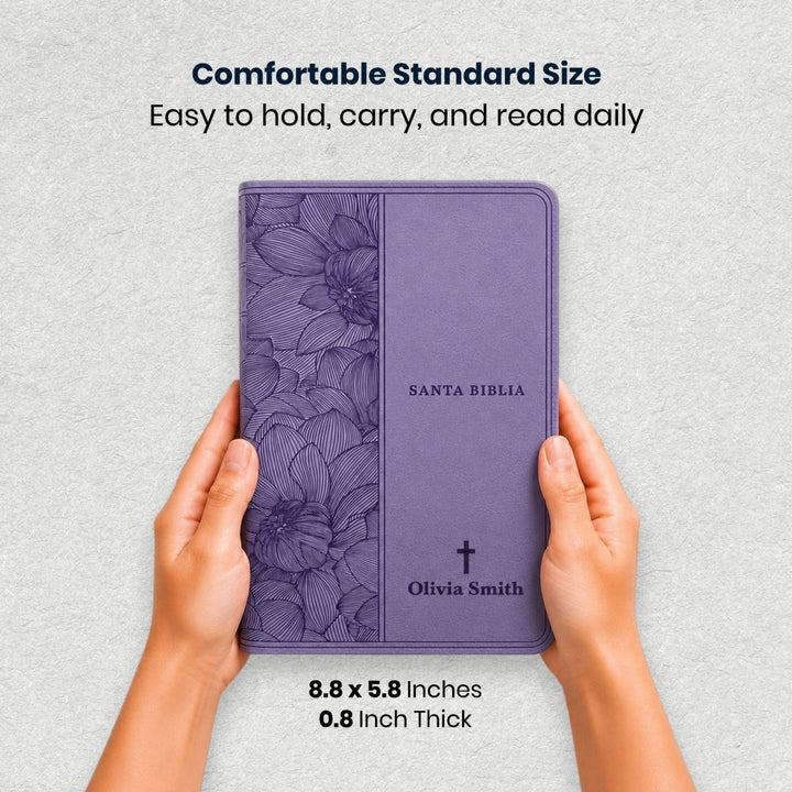 Custom Personalized Church Bible NTV Small Print | Purple - Shepherds Shelf