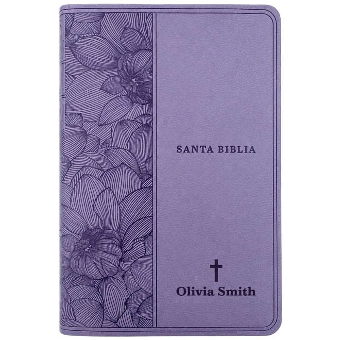 Custom NTV Small Print Bible in Faux Leather Purple with Alphabetical Bible Book Listing | Christian Gift for Everyday Faith
