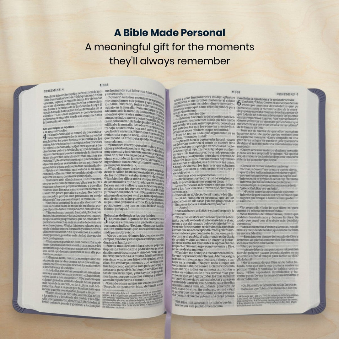 Custom Personalized Church Bible NTV Small Print | Purple - Shepherds Shelf