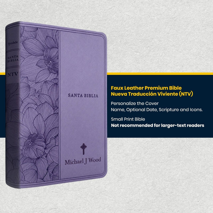 Custom Personalized Church Bible NTV Small Print | Purple - Shepherds Shelf