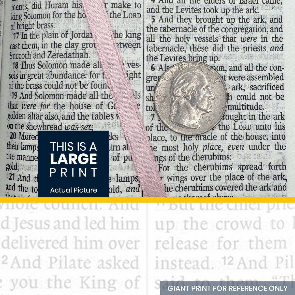 Custom Personalized Church Bible Pink KJV Large Print | Crown of Thorns - Shepherds Shelf