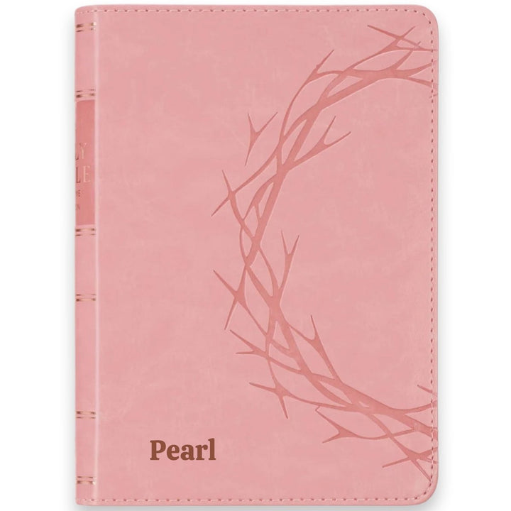 Custom Personalized Church Bible Pink KJV Large Print | Crown of Thorns - Shepherds Shelf