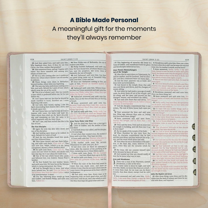 Custom Personalized Church Bible Pink KJV Large Print | Floral - Shepherds Shelf