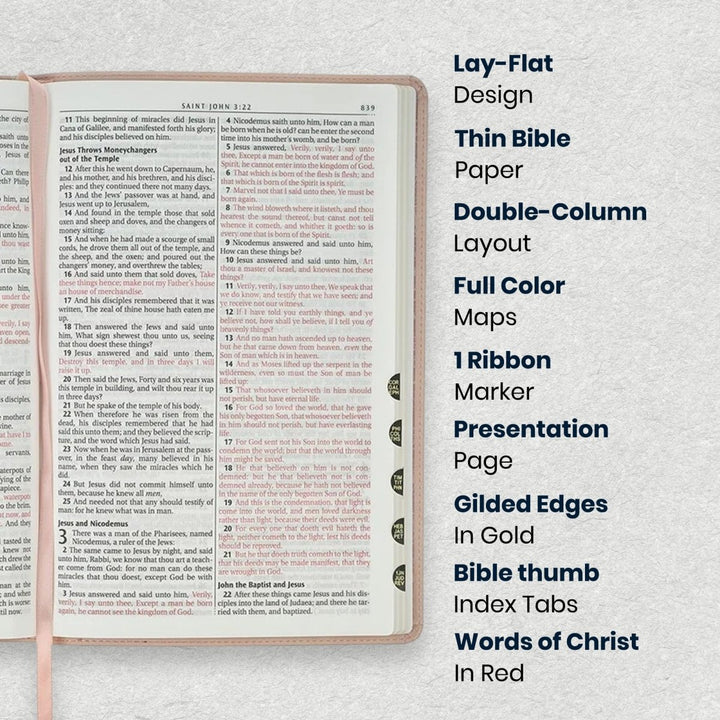 Custom Personalized Church Bible Pink KJV Large Print | Floral - Shepherds Shelf