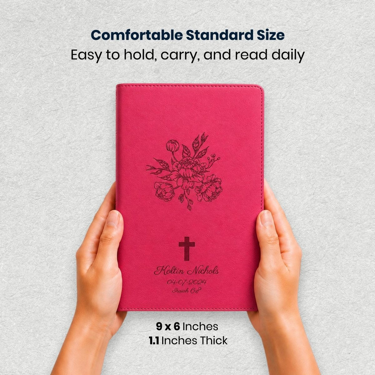 Custom Personalized Church Bible RVR60 Busy Mom's Bible Medium Print | Pink - Shepherds Shelf