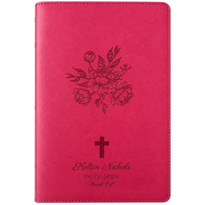 Custom Personalized Church Bible RVR60 Busy Mom's Bible Medium Print | Pink - Shepherds Shelf