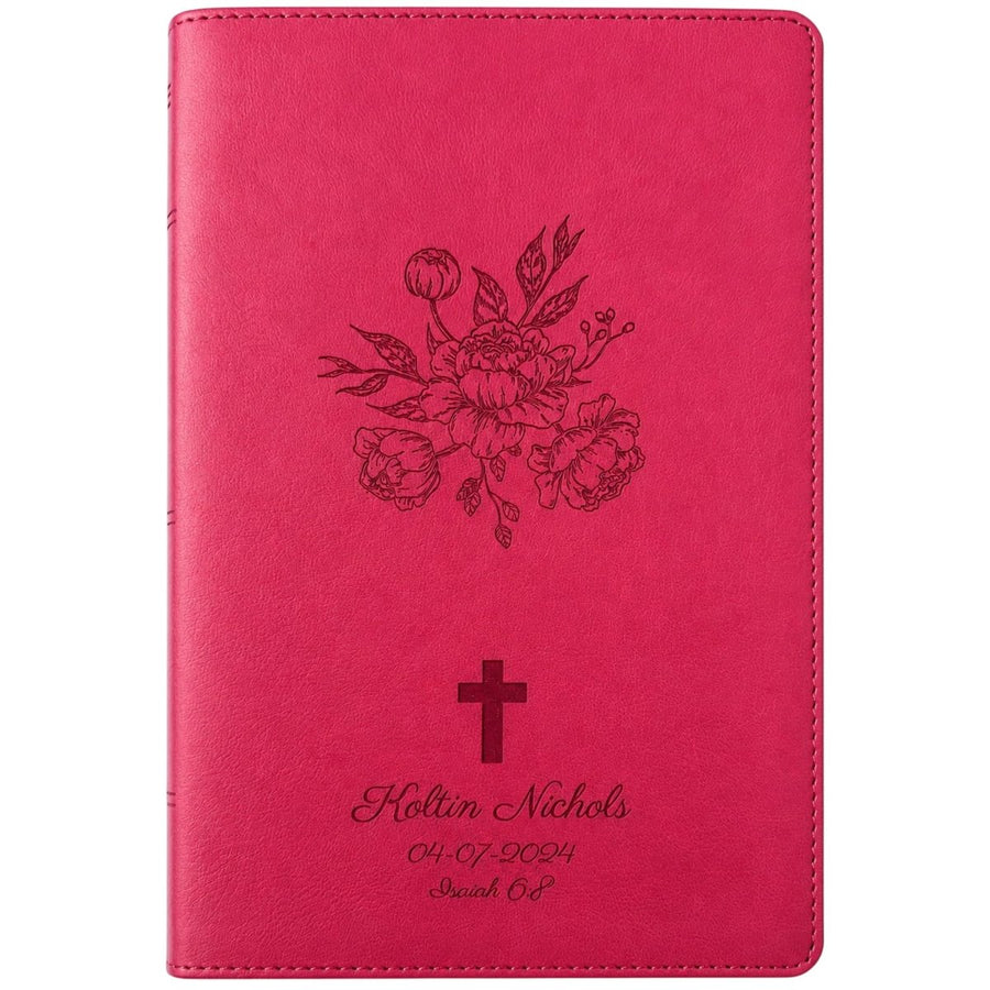 Custom Personalized Church Bible RVR60 Busy Mom's Bible Medium Print | Pink - Shepherds Shelf